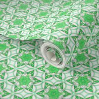 small snowflake hexagons in green  - ELH