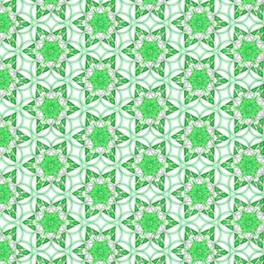 small snowflake hexagons in green  - ELH