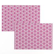 small snowflake hexagons in magenta  - ELH