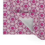 small snowflake hexagons in magenta  - ELH