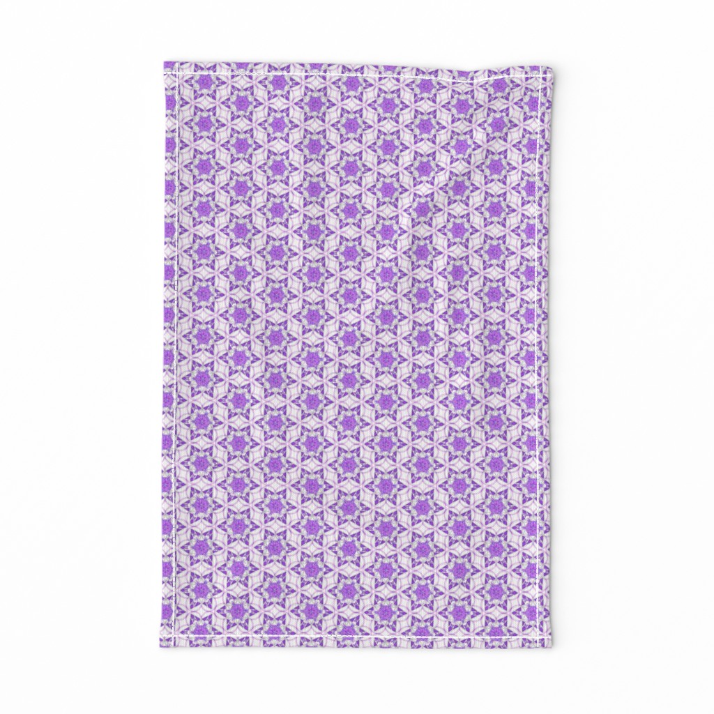 small snowflake hexagons in purple  - ELH