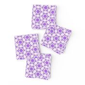 small snowflake hexagons in purple  - ELH