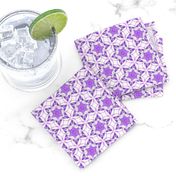 small snowflake hexagons in purple  - ELH