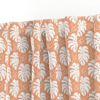 Modern Monstera on Orange