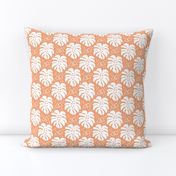 Modern Monstera on Orange