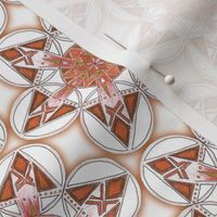 large snowflake hexagons in brown  - ELH