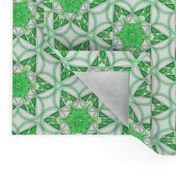 large snowflake hexagons in green  - ELH