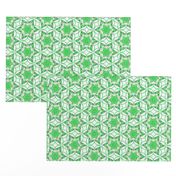 large snowflake hexagons in green  - ELH