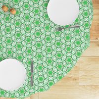 large snowflake hexagons in green  - ELH