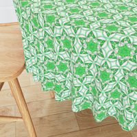 large snowflake hexagons in green  - ELH