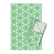 large snowflake hexagons in green  - ELH