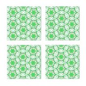 large snowflake hexagons in green  - ELH