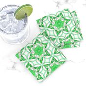 large snowflake hexagons in green  - ELH