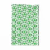 large snowflake hexagons in green  - ELH