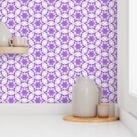 large snowflake hexagons in purple  - ELH