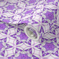 large snowflake hexagons in purple  - ELH