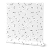 Abstract Scandinavian mid century style stripes monochrome black and white