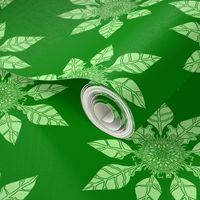 Green Leaf Mandala Pattern