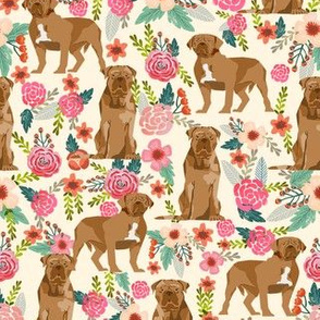french mastiff floral dog breed fabric light