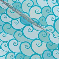 Blue Sea Waves Pattern