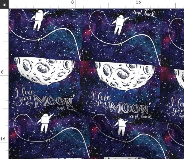 I Love You To The Moon And Back 4 18x27 Spoonflower