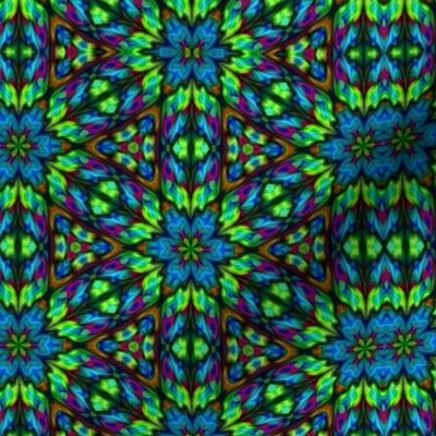 Green Blue Triangle Kaleidoscope