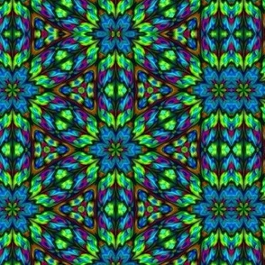 Green Blue Triangle Kaleidoscope