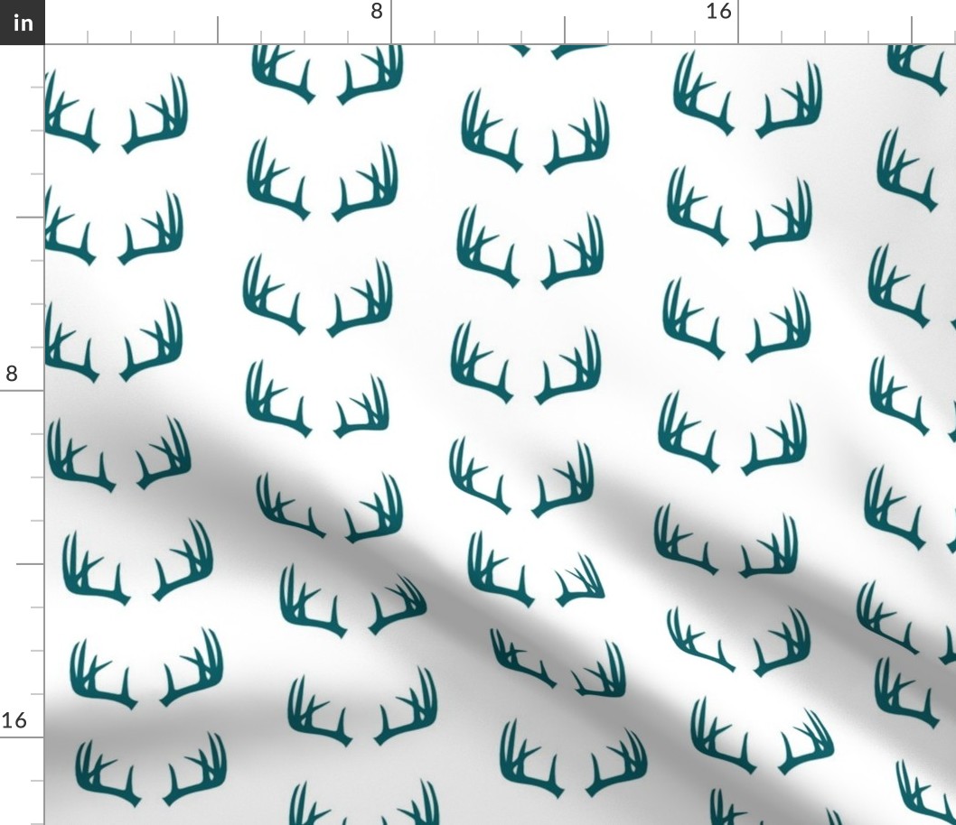 antlers in dark turquoise - C18BS