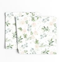 Watercolor floral pattern Small Scale