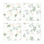 Watercolor floral pattern Small Scale