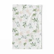 Watercolor floral pattern Small Scale