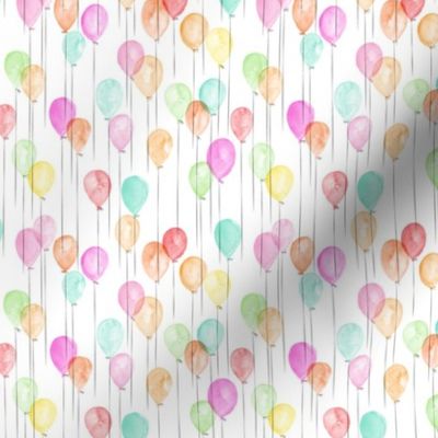 (extra small scale) watercolor multi balloons - birthday C18BS