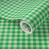 Tiny Fuzzy Green Monochrome Buffalo Plaid