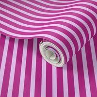 Narrow Rose Pink Monochrome Stripe