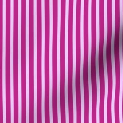 Narrow Rose Pink Monochrome Stripe
