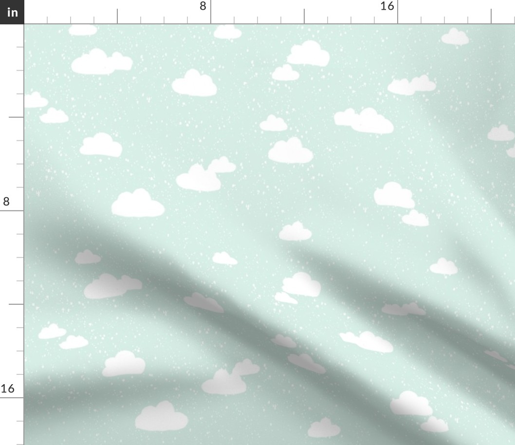Speckled Clouds on Robin Blue