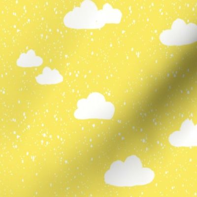 Speckled Clouds on Yellow