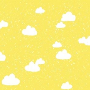 Speckled Clouds on Yellow