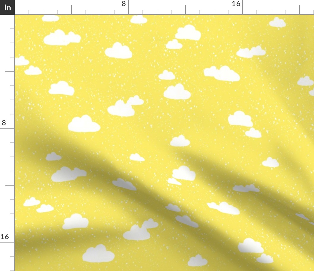 Speckled Clouds on Yellow