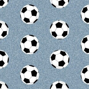 soccer ball sports fabric nursery kids med blue