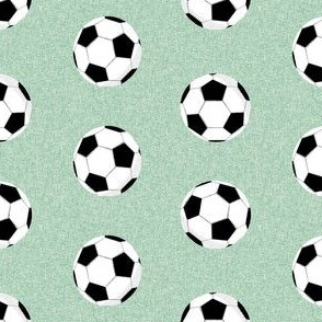 soccer ball sports fabric nursery kids mint