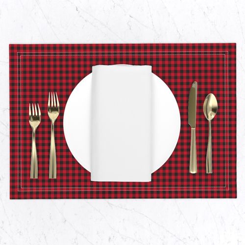 1/4" Red Buffalo Plaid - Woodland Critters Coordinate