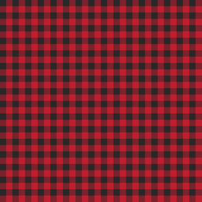1/4" Red Buffalo Plaid - Woodland Critters Coordinate