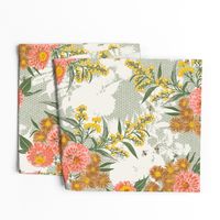 Bee Bouquet Floral - swamp green