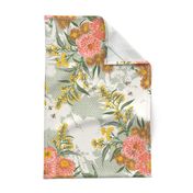 Bee Bouquet Floral - swamp green