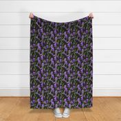 Seamless pattern with iris flowers