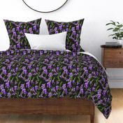 Seamless pattern with iris flowers