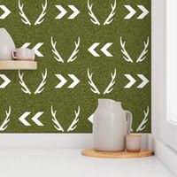 antler camo deer woodland nursery boy fabric 