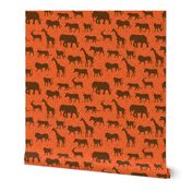 Wilds of Africa Animals Orange Brown