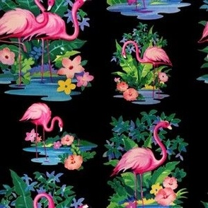 Kitschy Pink Flamingos